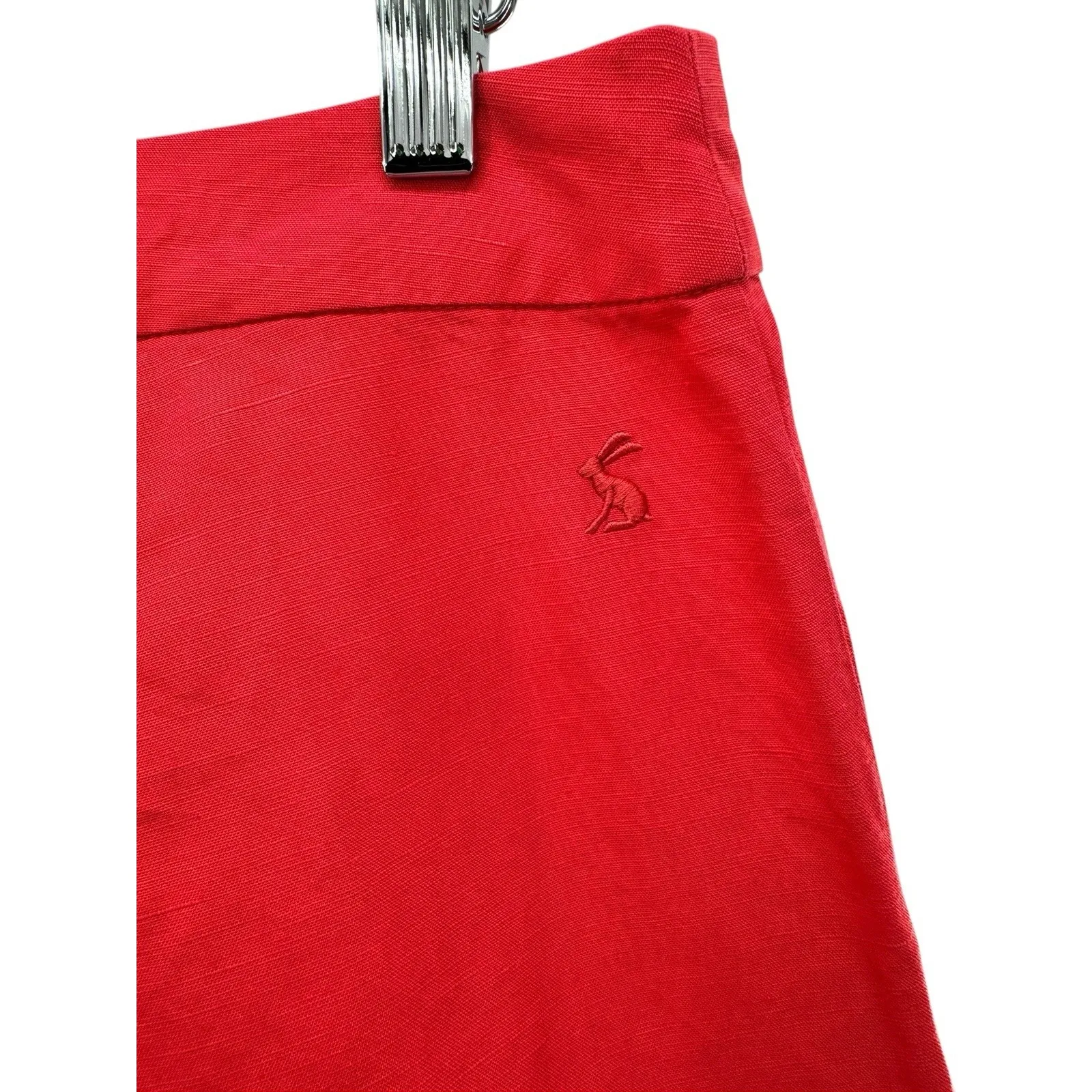 Joules Alexi Culottes Linen Blend Poppy Red Size 10 Cropped Wide Leg‎ Trousers - Image 4