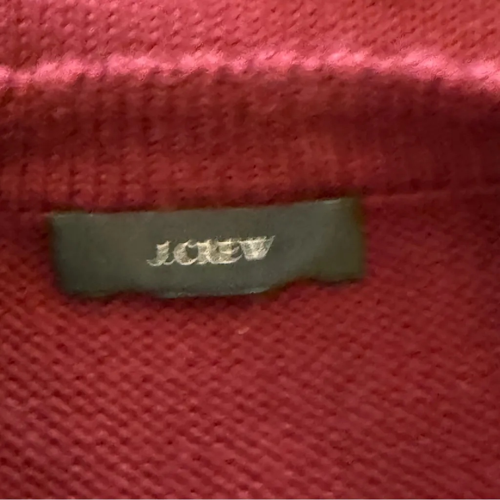 J Crew Womens Wool Sweater Small Burgundy Red Retro Boho Festival Goblincore - Image 5