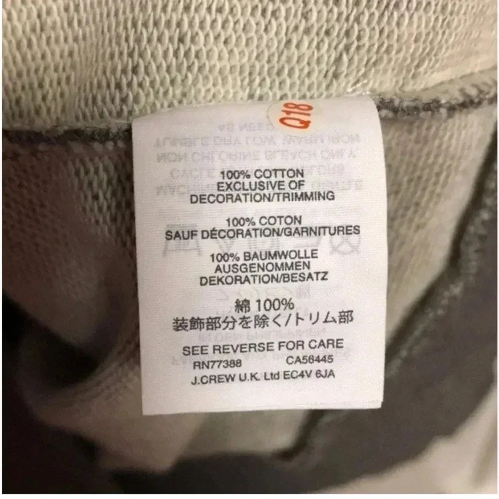 J. Crew | Chic Charcoal Grey Ruffle Sleeves Boho Vibes Crew Neck Sweater Size XS - Image 3