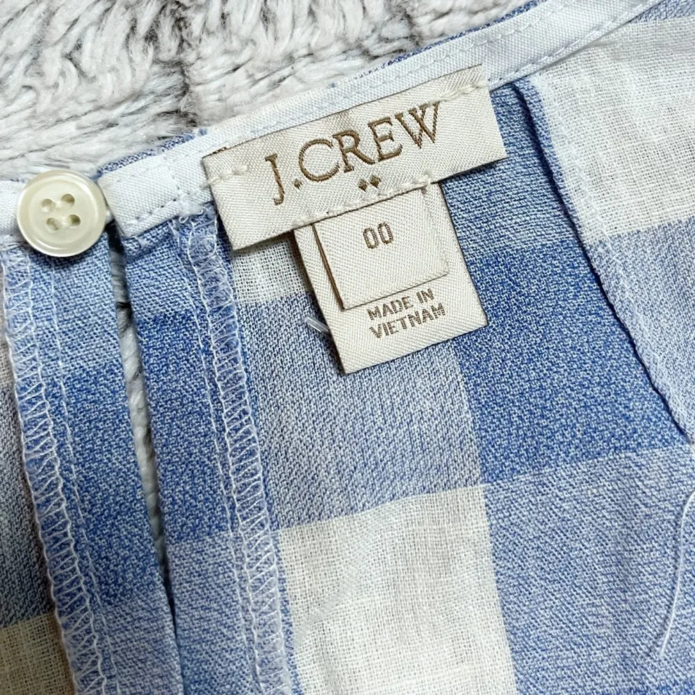 J Crew Blue Gingham Tank - Image 4