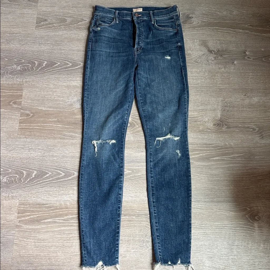 MOTHER THE STUNNER CHEW JEANS Off Duty 28 Blue - Image 2