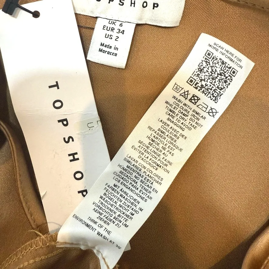 new Topshop 2 co-ord satin adjustable wrap tie midi skirt SK 3081 - Image 4