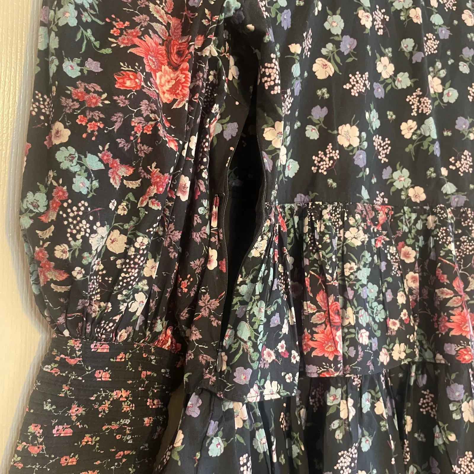 Love Shack Fancy Paris Ruffled Floral Mini Dress SZ 4 - Image 10