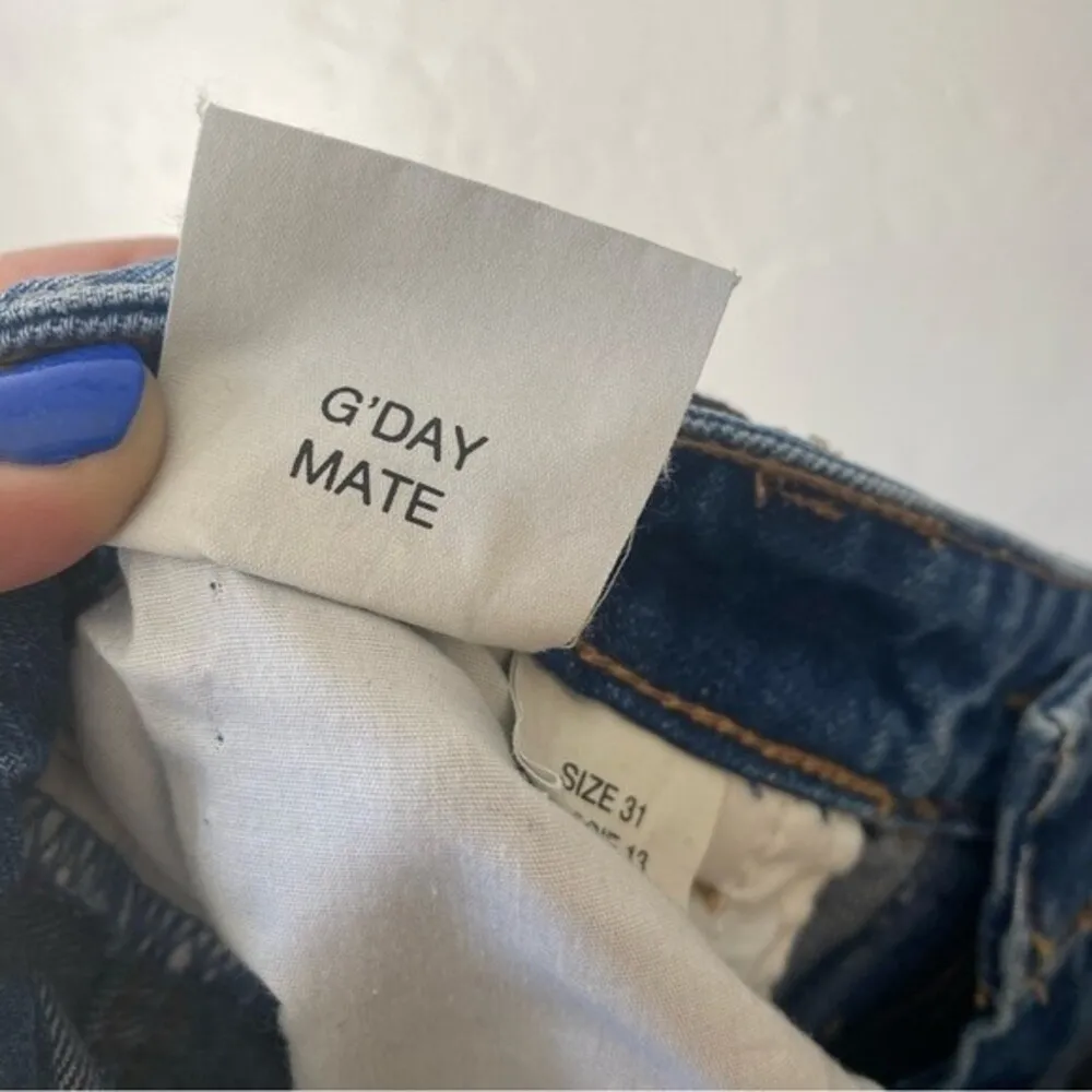 NWT Rolla's Dusters Super High Rise Cigarette Tapered Leg Jeans in Medium Wash - Image 13