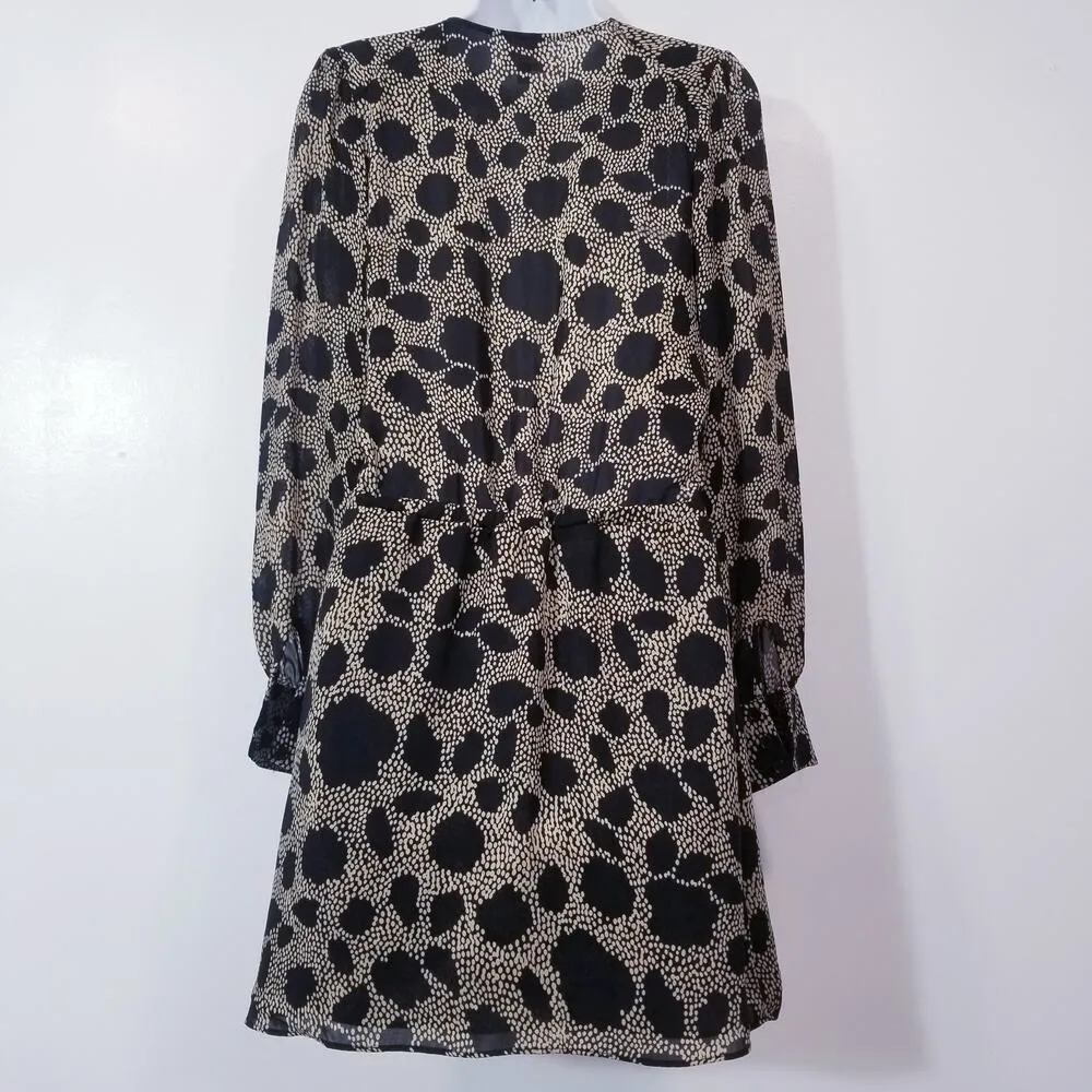 Parker Women size XS  V-Neck Long Sleeves Printed Mini Dress - Image 3