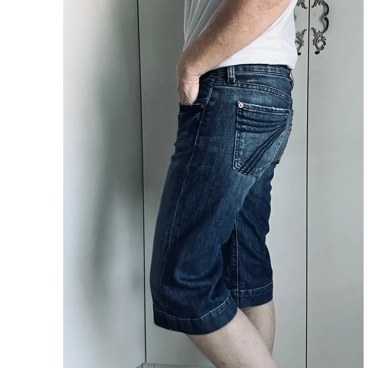 Y2K Jorts Dark Wash 7 For all Mankind Size 29 Low Rise Festival  Jean Denim - Image 5