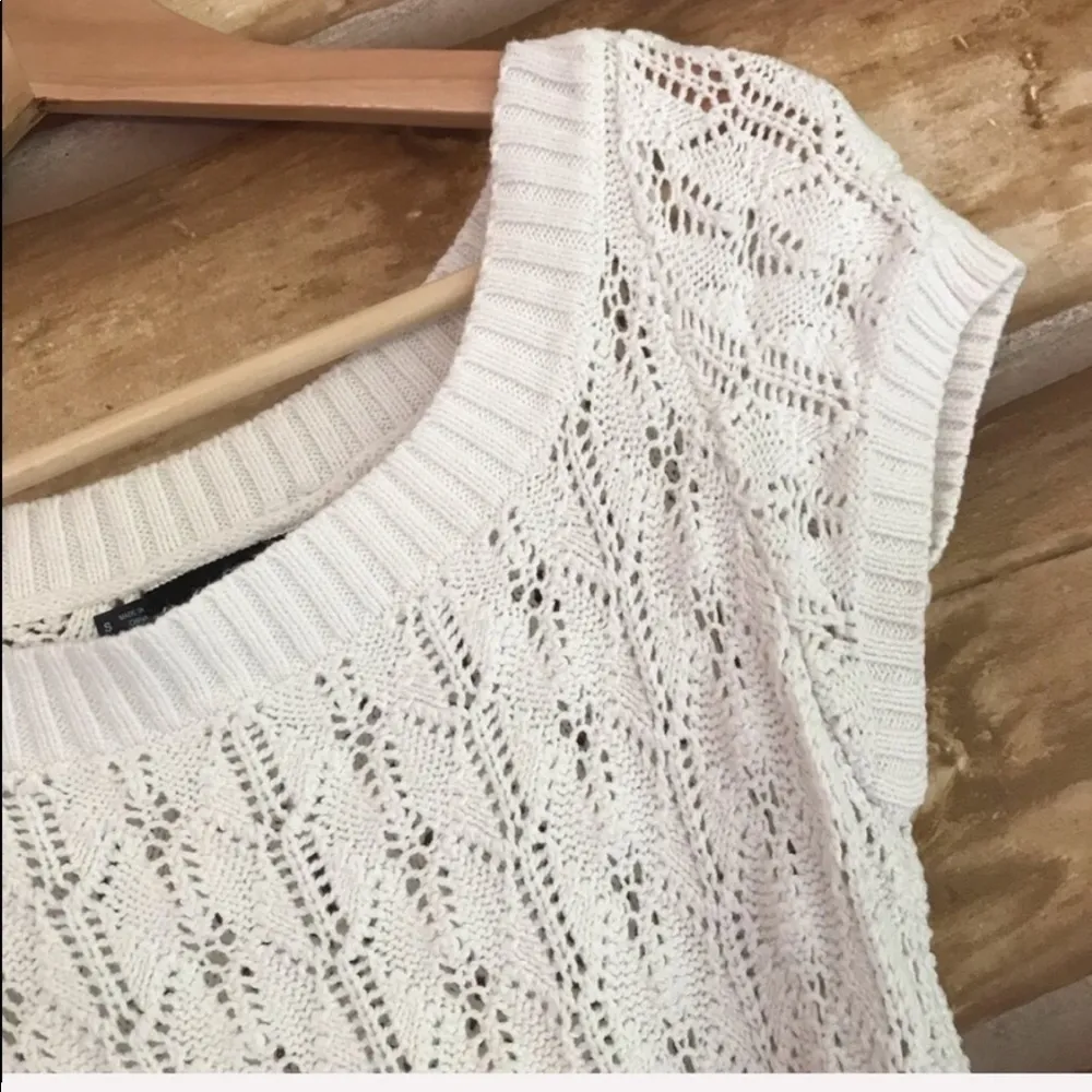 Vintage Maurices cap sleeve open knit tunic sweater dress size small - Image 5