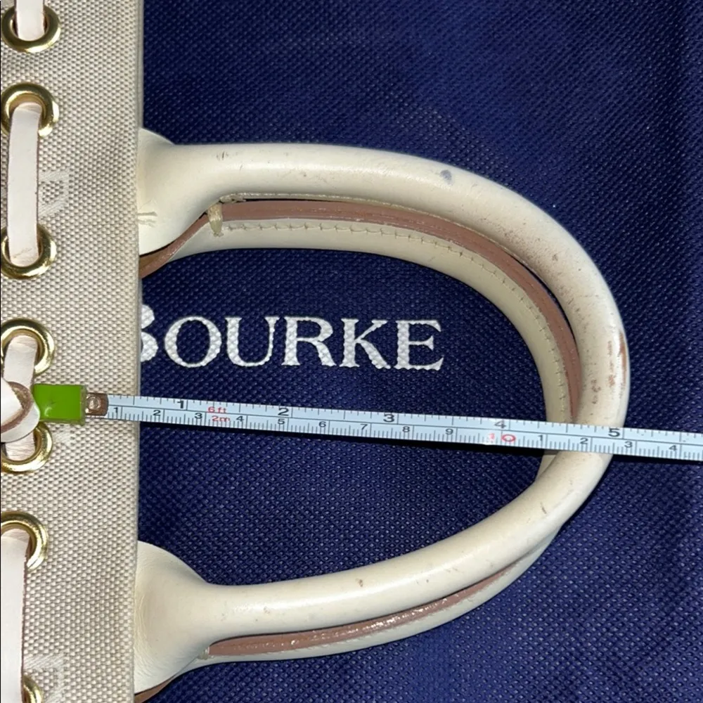 Dooney & Bourke Cream Canvas Monogram Small Tote w Gold-Tone Hardware & Dustbag - Image 16