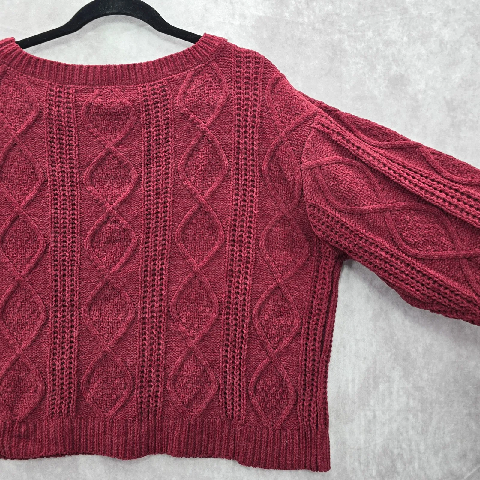 Pink Lily Red Knit Pullover Oversized Boxy Academia Y2K Coquette VTG Sweater XS - Image 15