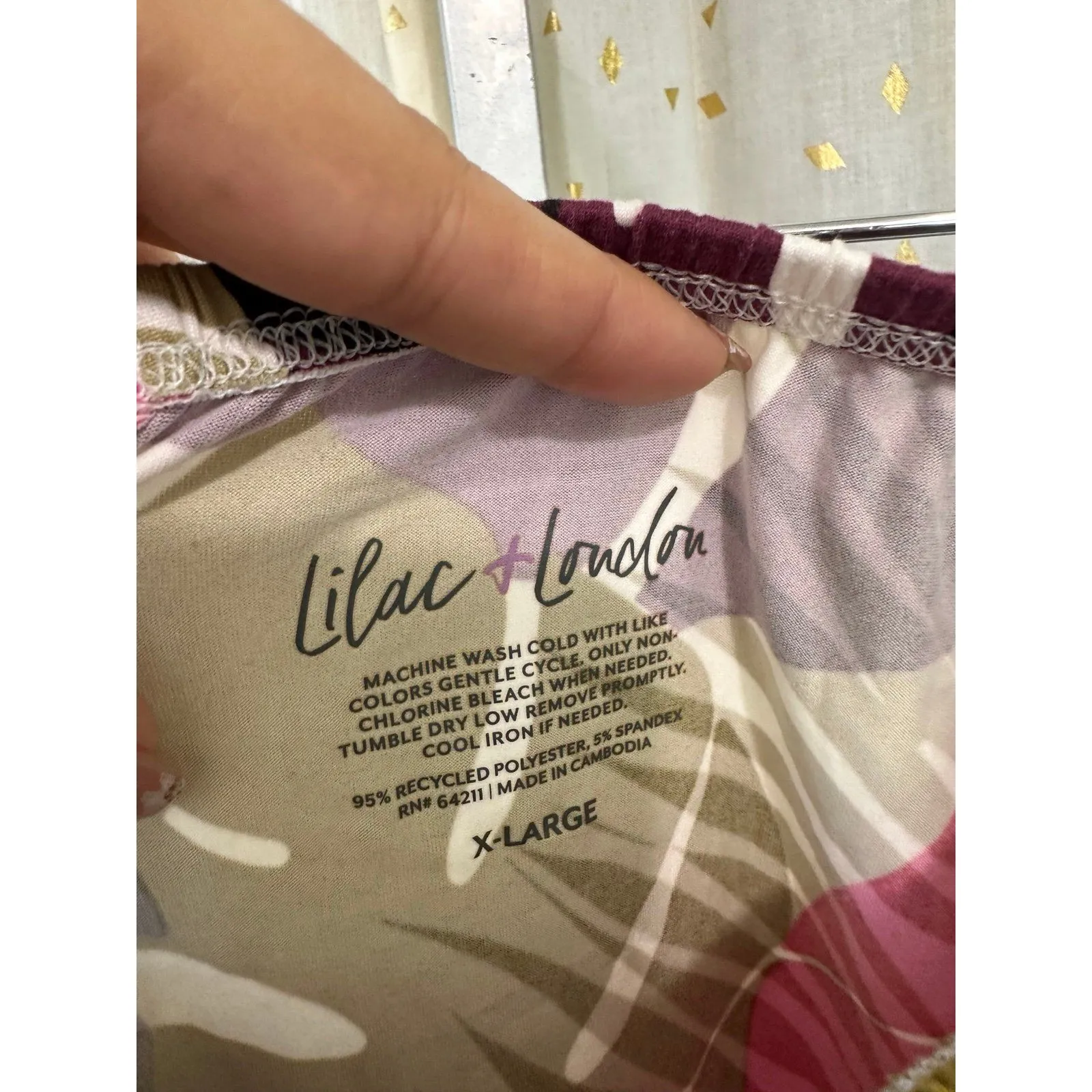 NWT Lilac & London Hawaiian Tropical Monstera Juliana Kimono Robe Shorts PJs XL - Image 7