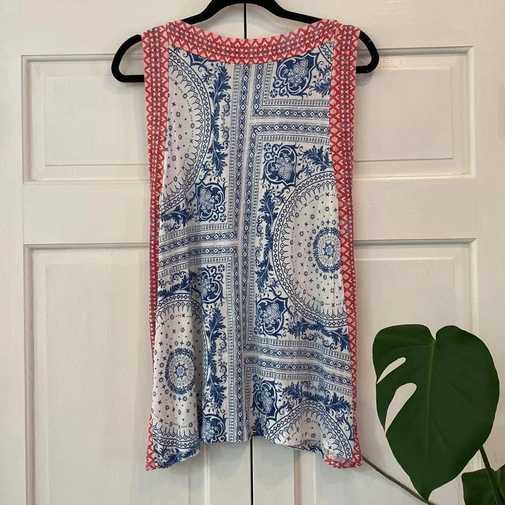 Rose & Olive Summer Patriotic USA Tank Bandana Print Red White and Blue July 4th - Image 5