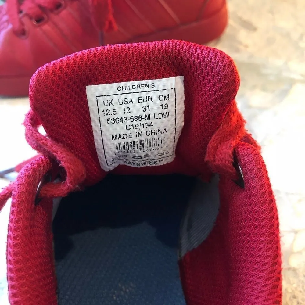 K•Swiss classic red sneakers 12.5 - Image 5