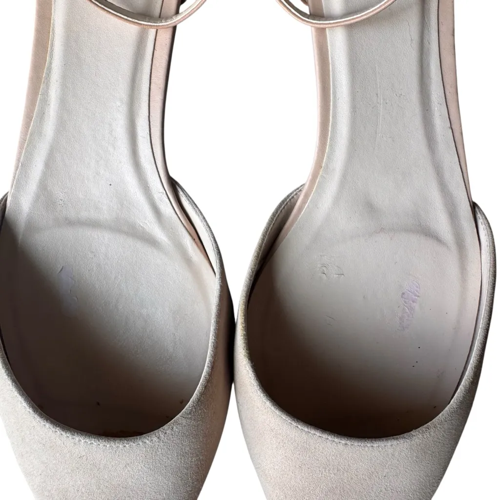 Cole Haan - Nude Suede & Leather D’Orsay Ankle Strap Flats Sz 9.5 - Image 5