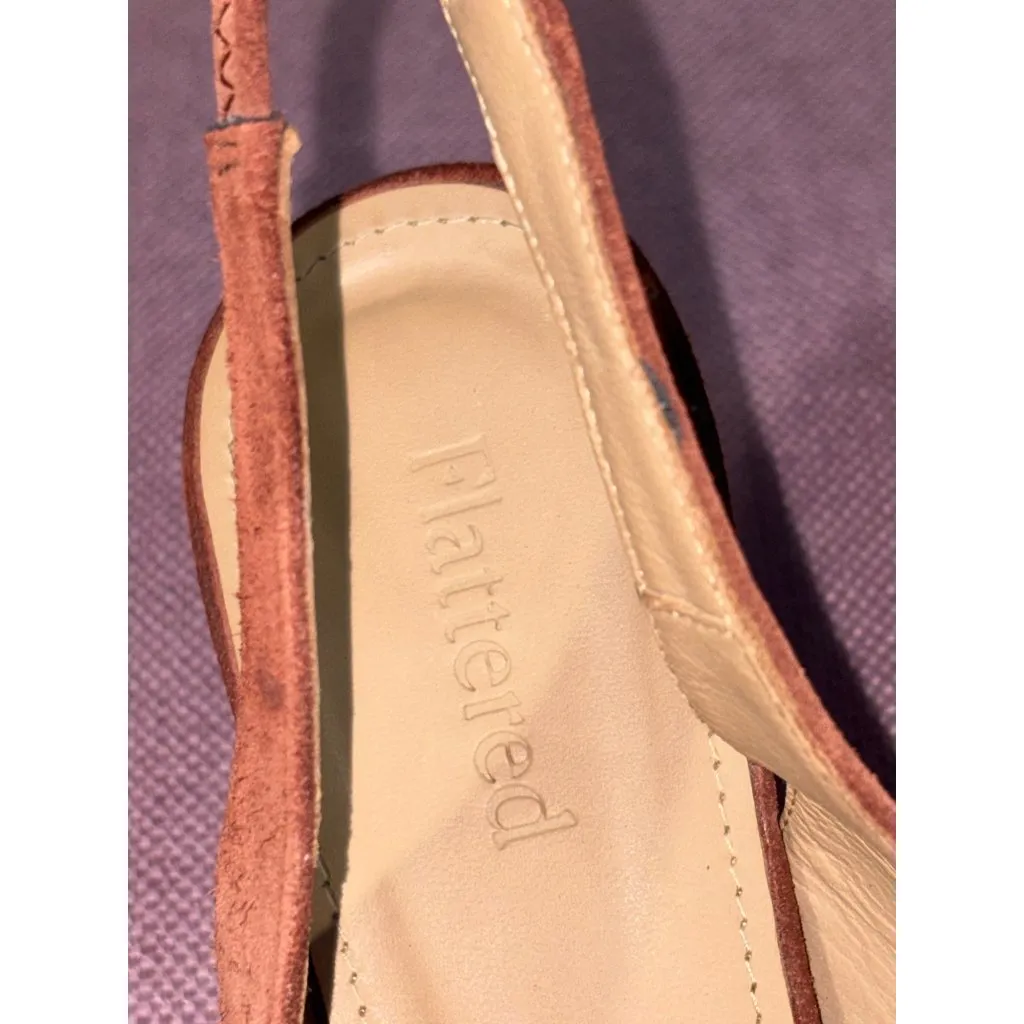 Flattered Franchesca Slingback Heels in Rust 37 Womens Pumps Shoes Orange Size 6 - Image 7