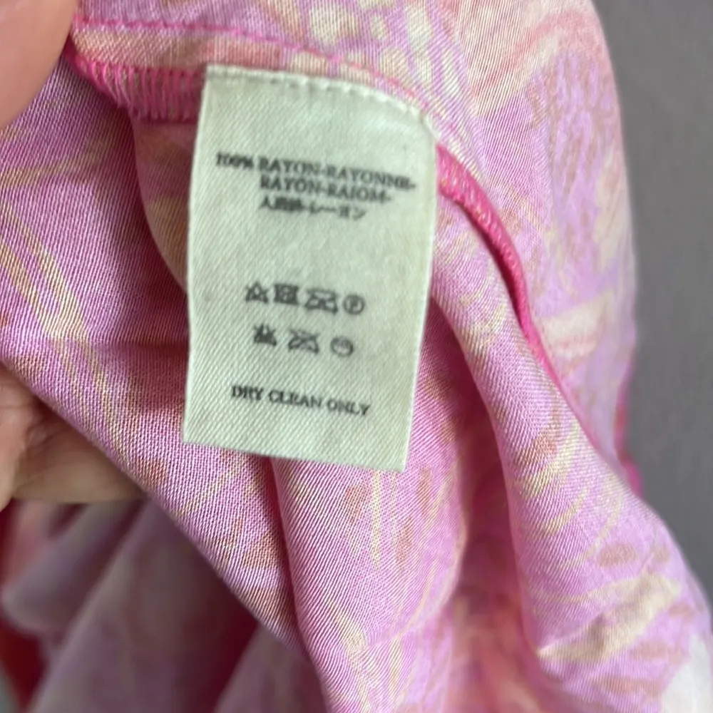 Jen's Pirate Booty Garden Party Row Maxi Wrap Dress Pink Orange Small - Image 10