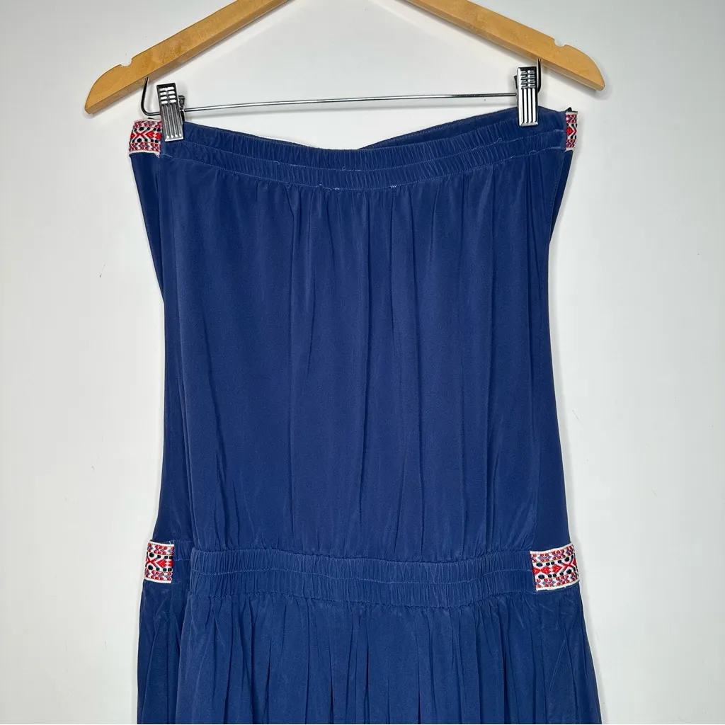 Gypsy 05 Global Village 100% Silk Cairo Strapless Maxi Dress Size Medium - Image 8