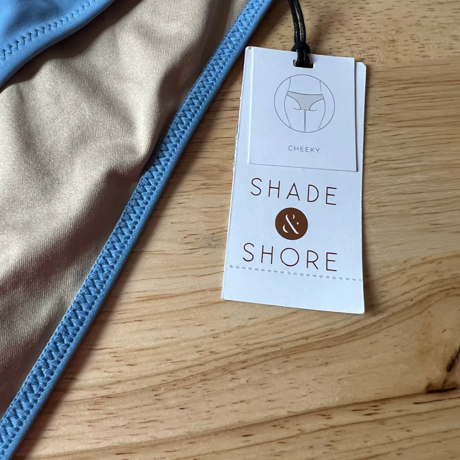 Shade & Shore Women's Moon Blue Cheeky Bikini Bottom - Size XL - NWT - Image 3