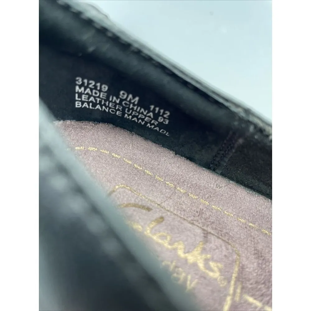 Clarks Womens‎ 9 Shoes Everyday Black Leather Heels Pumps Career Office Work - Image 9