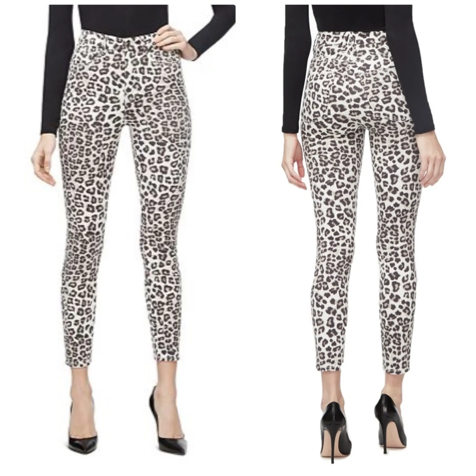 Good American Good Waist CropAnkle Skinny Jeans in‎ Snow Leopard Size 12 / 31 - Image 2