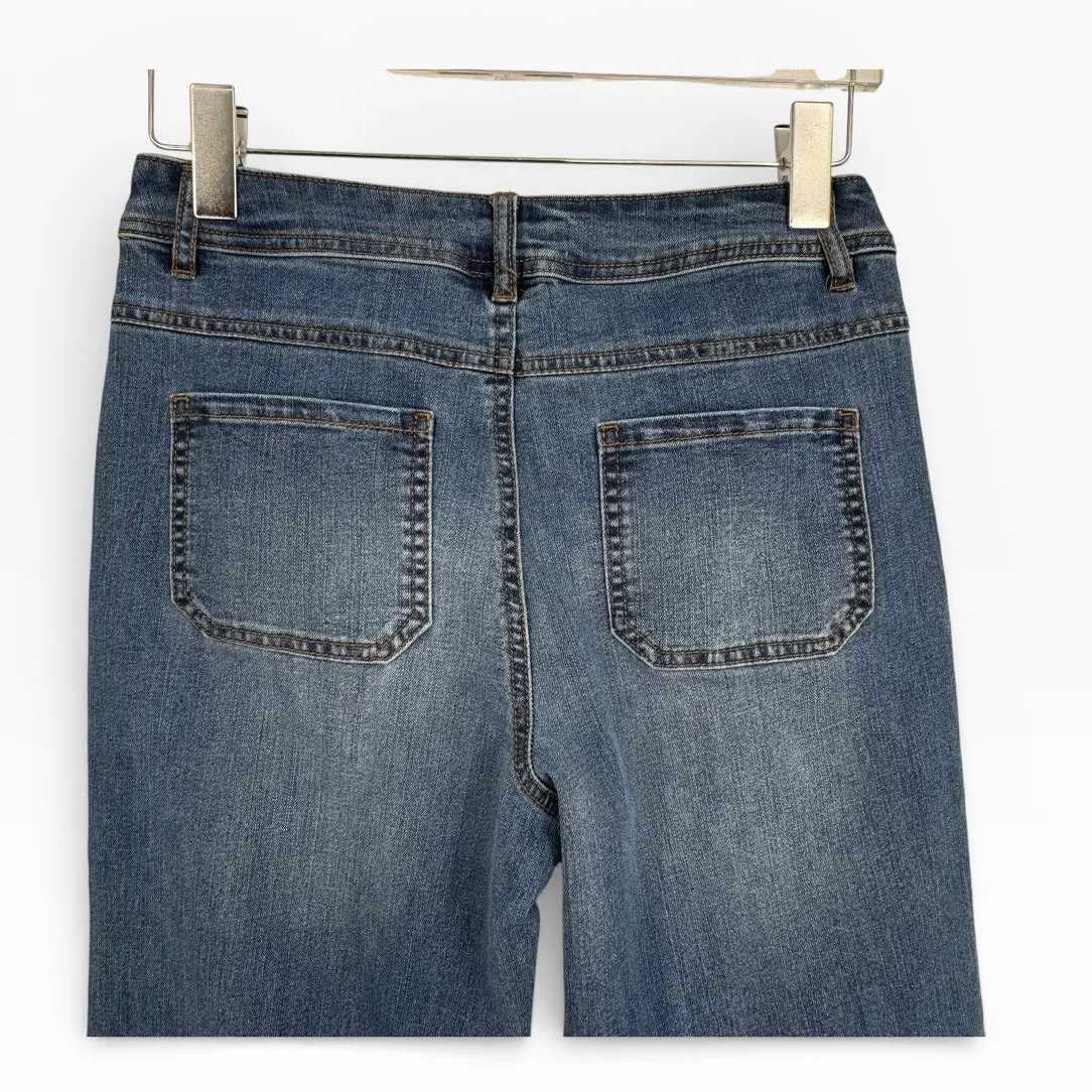 Cato classic jeans women's 6 wide leg sailor mid rise blue denim - Image 4