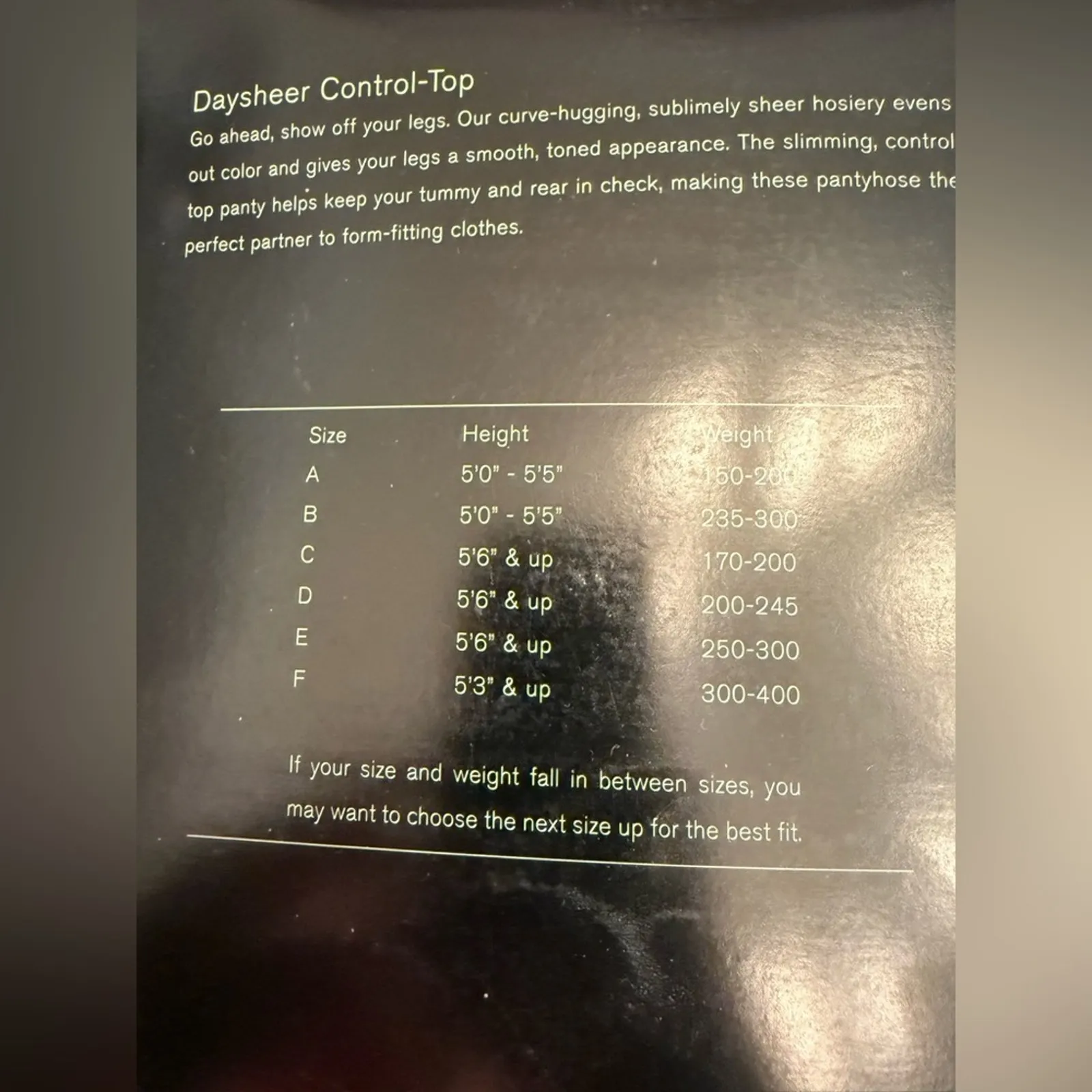 NEW Lane Bryant Day Sheer Control Top Pantyhose Tights Off Black Size F - Image 7