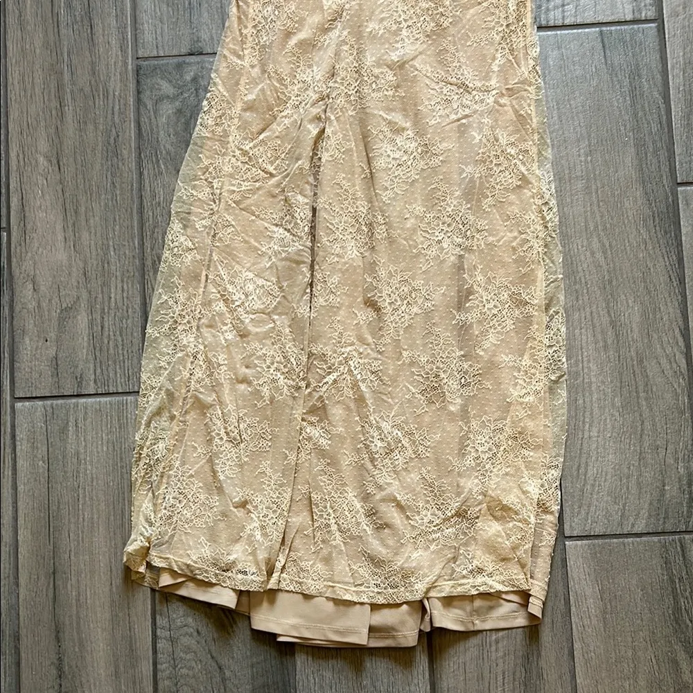 NBD Cream Tan Spaghetti Strap Slip Maxi Dress - Image 7