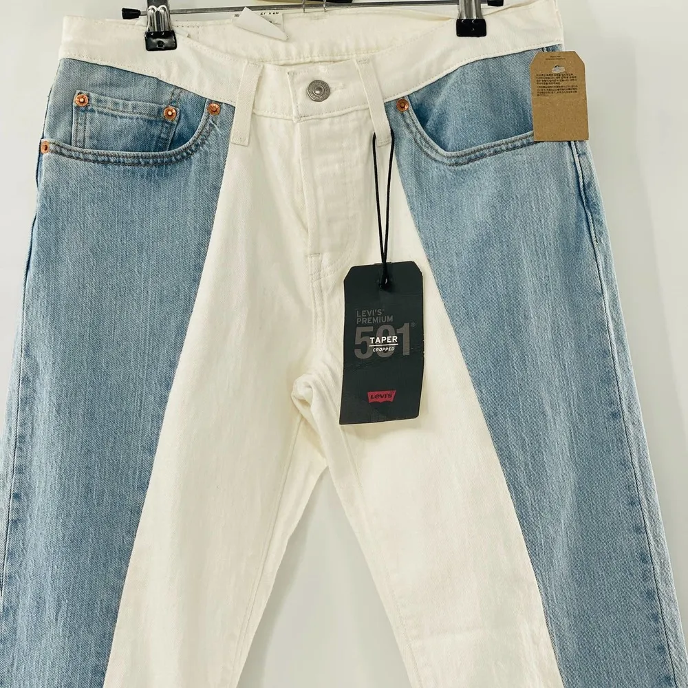 LEVI'S 501 Spliced Crop Tapered Jeans In Sliced And Diced Size 27 NWT - Image 6