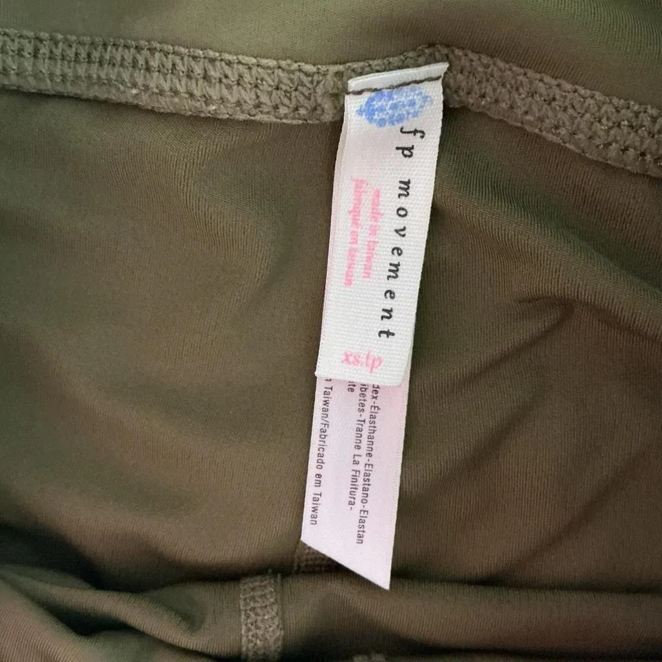 FP Movement Free People Olive Green‎ Embellished Ankle Athletic Leggings XS Yoya - Image 2