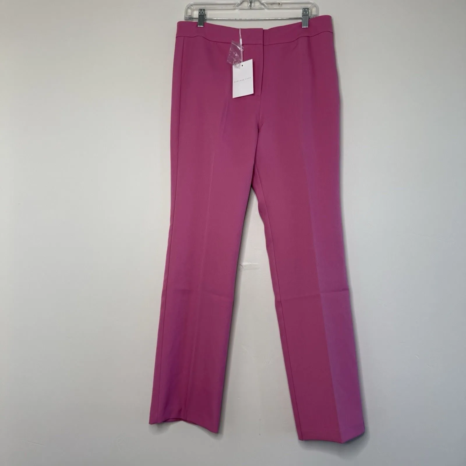 Endless‎ rose pant flat front trousers straight women barbie pink office L - Image 13