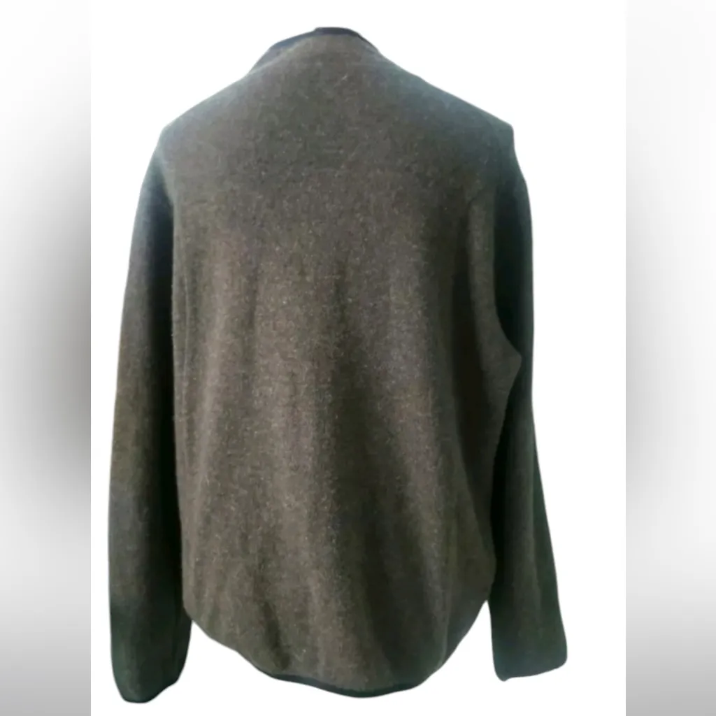 Tilley boiled wool green zip up travel wear, 90’s sweater jacket Size XL - Image 2