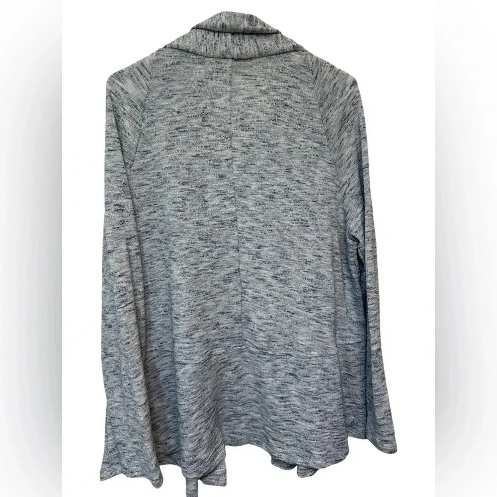 Loft open front blue and cream marbled cardigan - Image 2