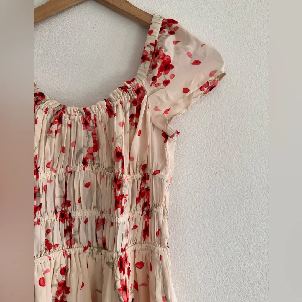 Rouje X J.Crew Rêverie dress in vintage floral in Warm Sesame, Size XS - Image 4