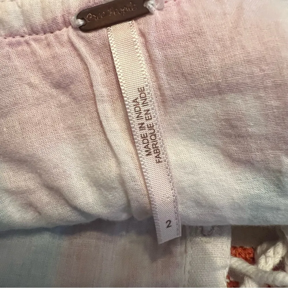 Free People Embroidered Dress Women’s size 2‎ Sleeveless Aztec Shift Mini Tribal - Image 8