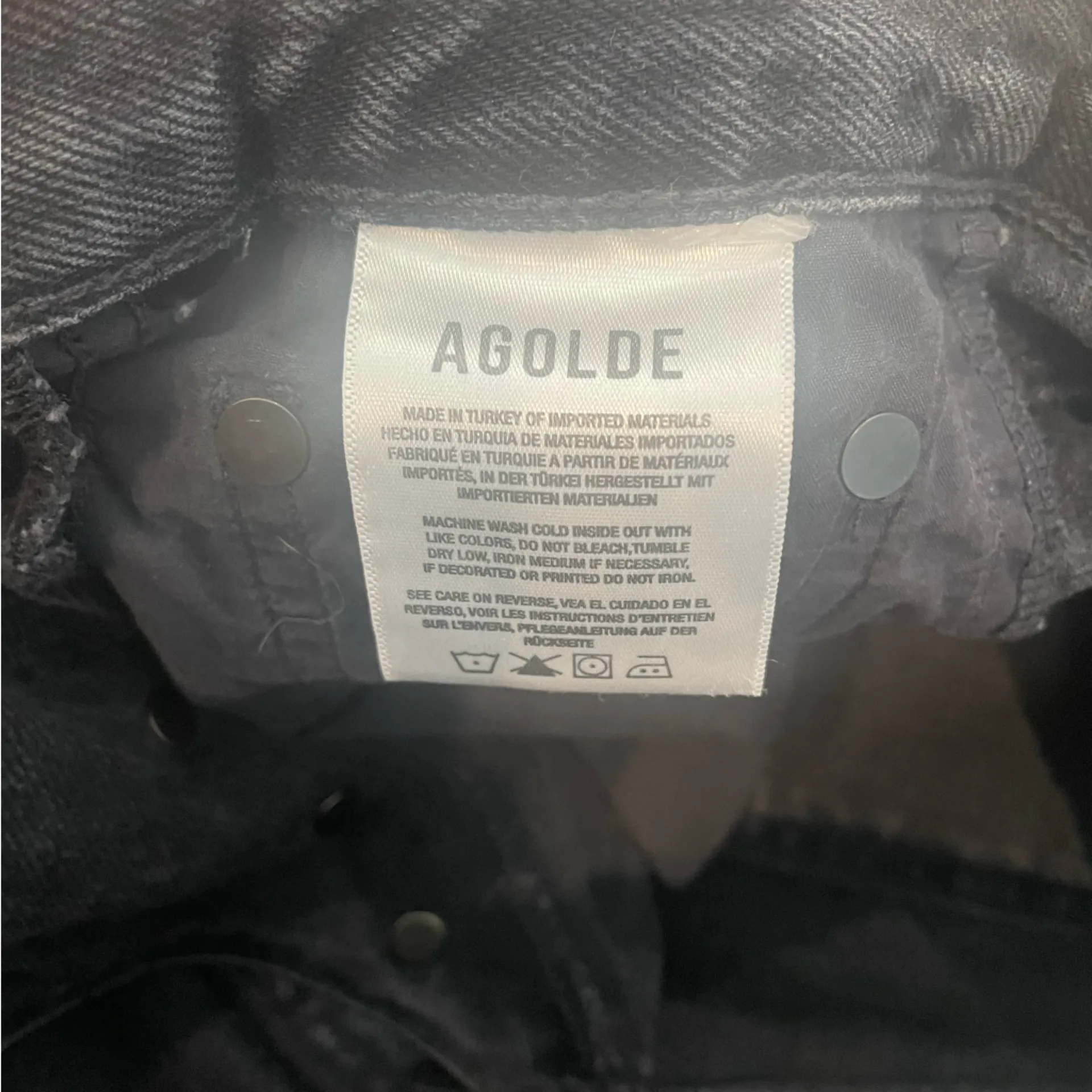 AGOLDE Black Criss Cross Jeans Size 23 - Image 9