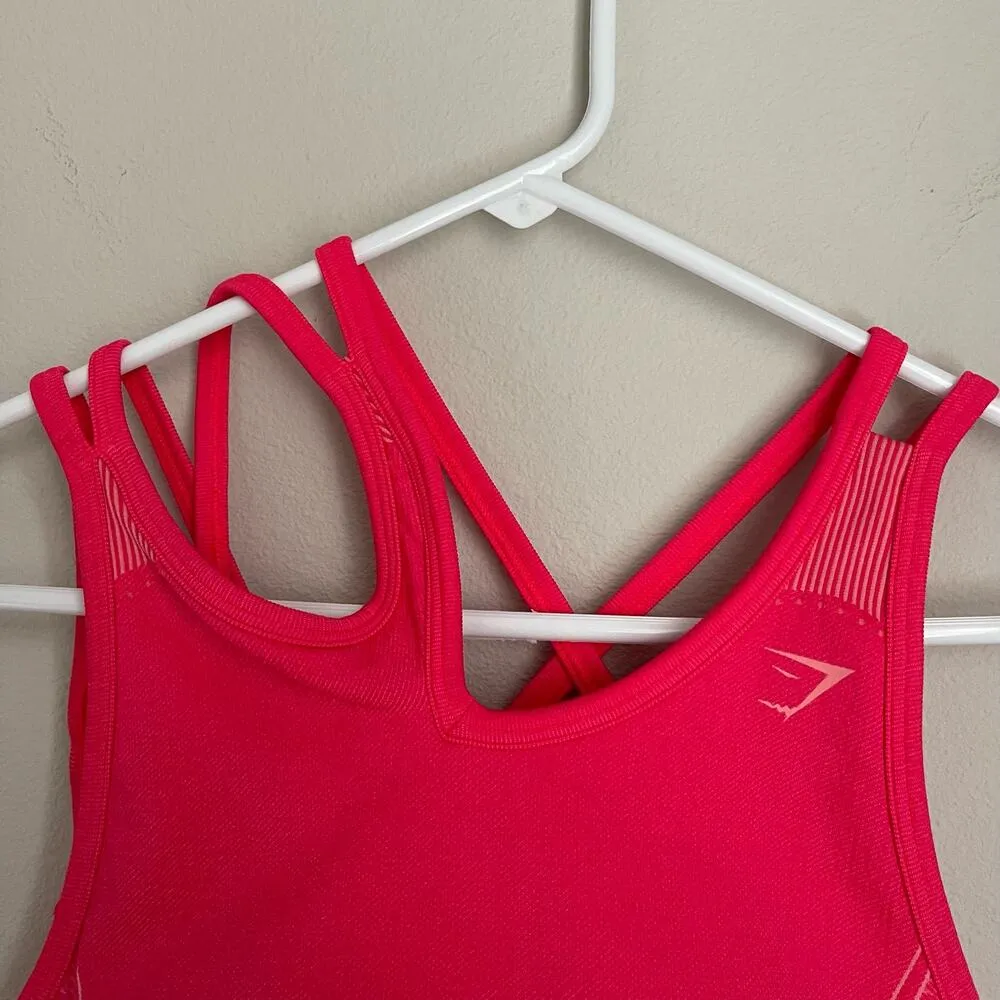 Gymshark Pink Ultra Seamless Asymmetrical Sports Bra - Image 2