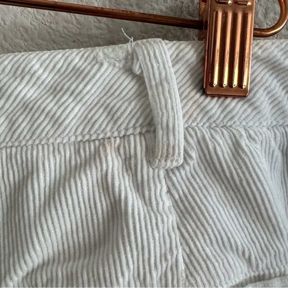 J Crew Vintage White Corduroy Ribbed Pants Straight Leg 6 - Image 6