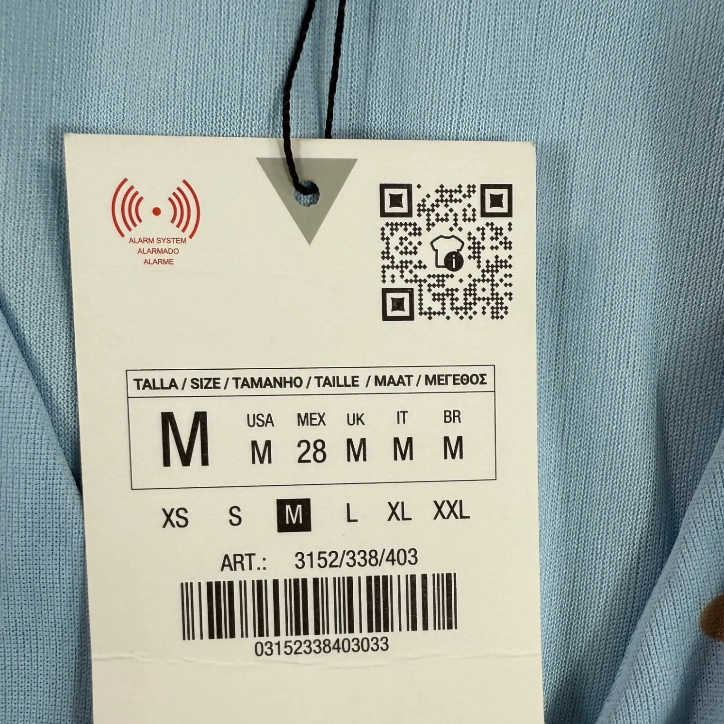 NWT Zara Light Blue Polka‎ Dot Sleeveless Ruched Bodycon Mini Dress size M Y2K - Image 4