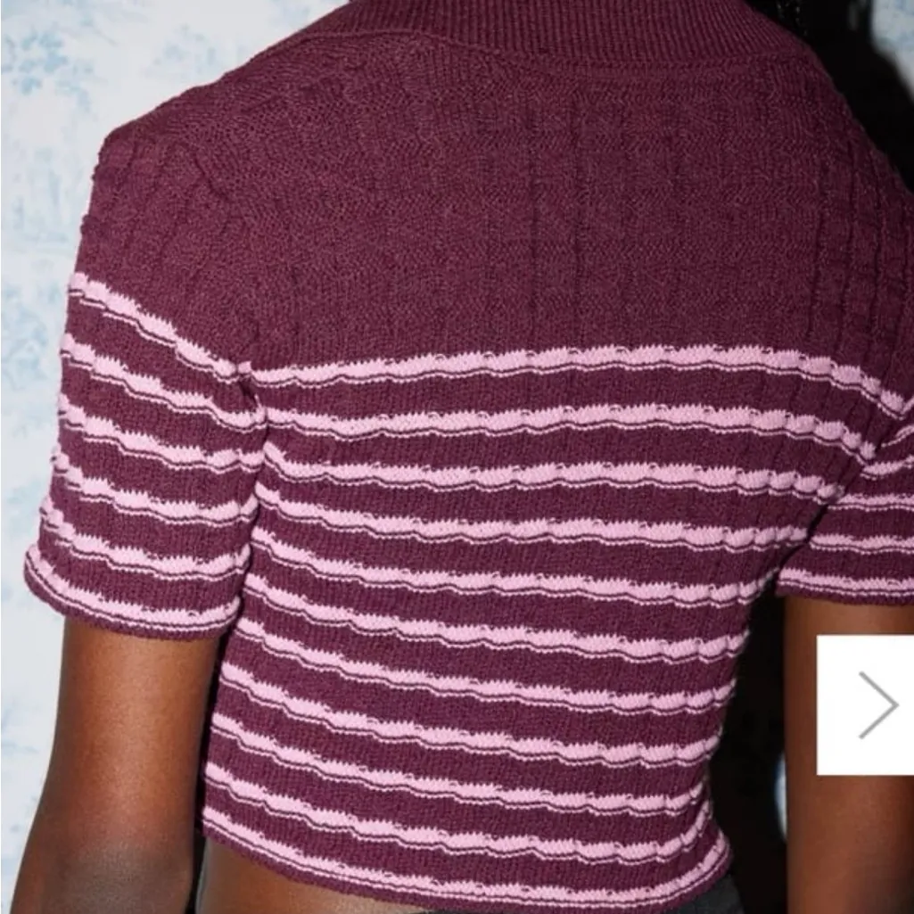 Kimchi Blue  Oliver Button-Down Polo Sweater. Size Small - Image 3