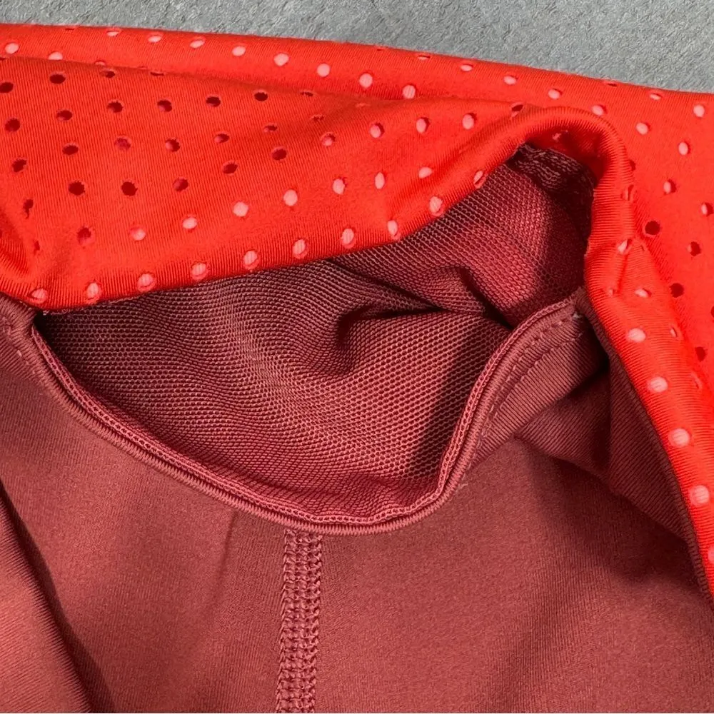 Athleta Ultimate Stash Leg Pocket Colorblock Crop Leggings Burnt Orange Large - Image 8