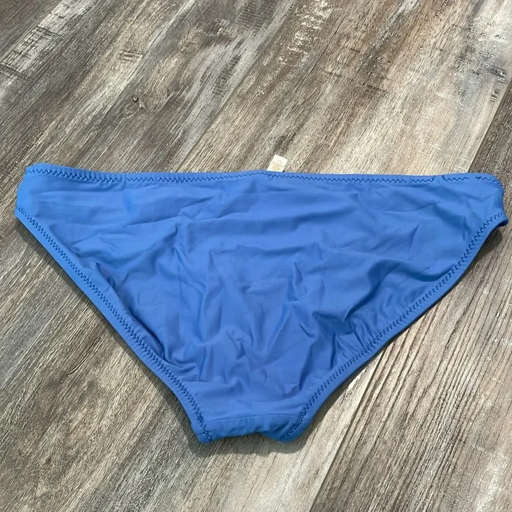 Helen Jon Nantucket Sweetheart Halter Bikini Top Medium Solid Blue Bottom White - Image 11