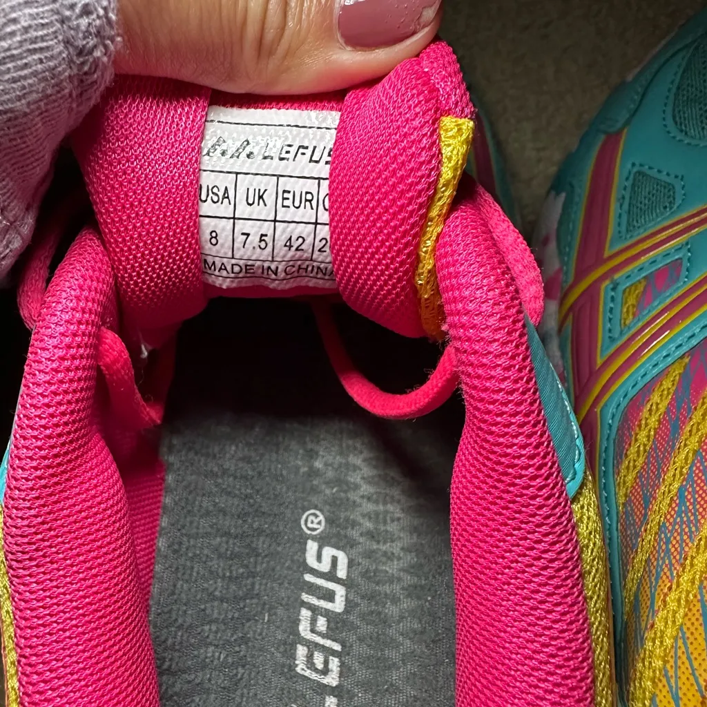 Colorful Court Sneakers Blue Size 8 - Image 7