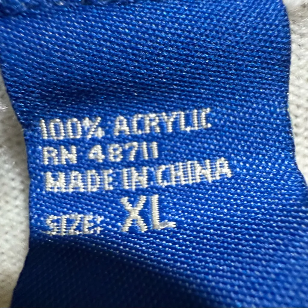 90’s Vintage Falls Creek Cream 100% Acrylic Crewneck Short Sleeve Sweater Sz XL - Image 5