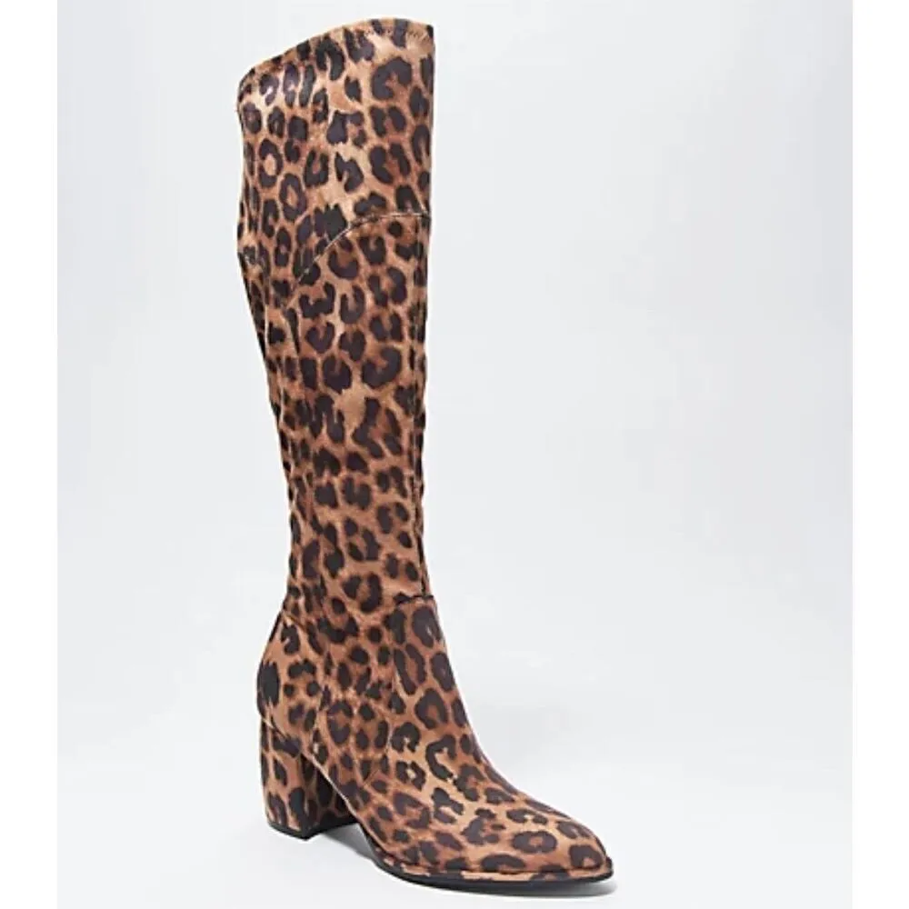Marc Fisher Boots Women’s Size 6 Over The Knee Pointed Toe Leopard Print NEW - Image 2