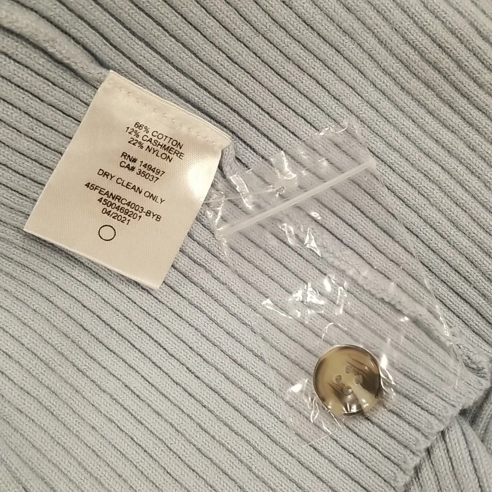 💕FAVORITE DAUGHTER💕 Lena Long Cardigan Baby Blue S NWT Ribbed Cotton Cashmere - Image 16