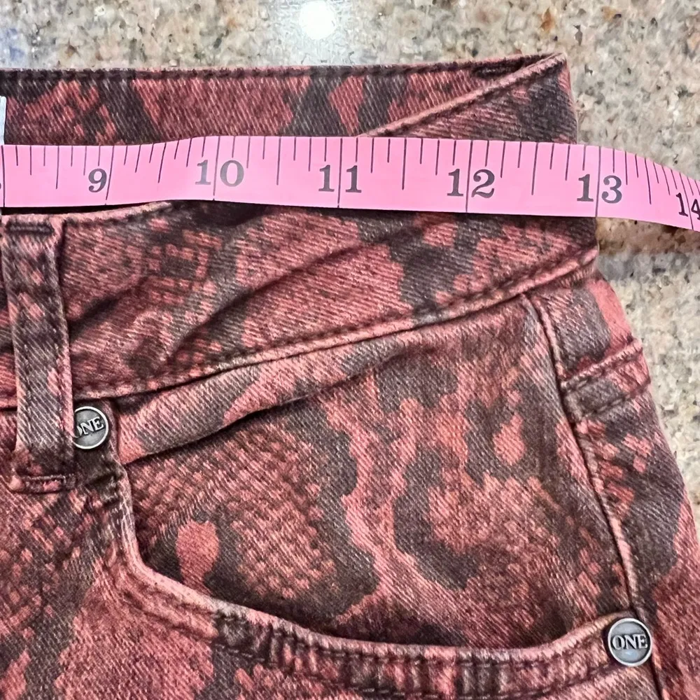ONE TEASPOON Red Python Snake Print Skinny Jeans Size 26 AU/ 4 US NWT Sold Out - Image 3