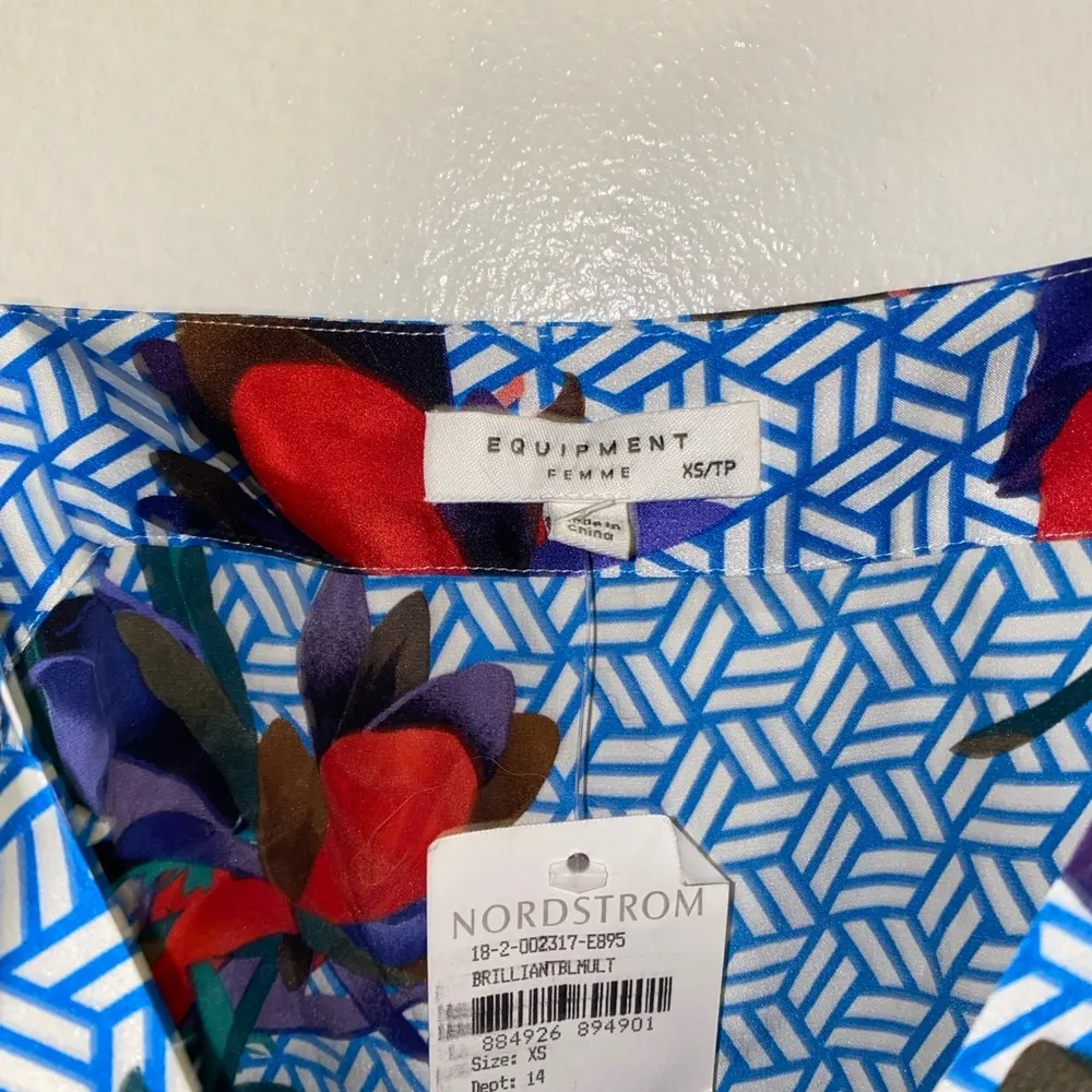 Equipment women’s size XS floral silk midi dress - Image 4