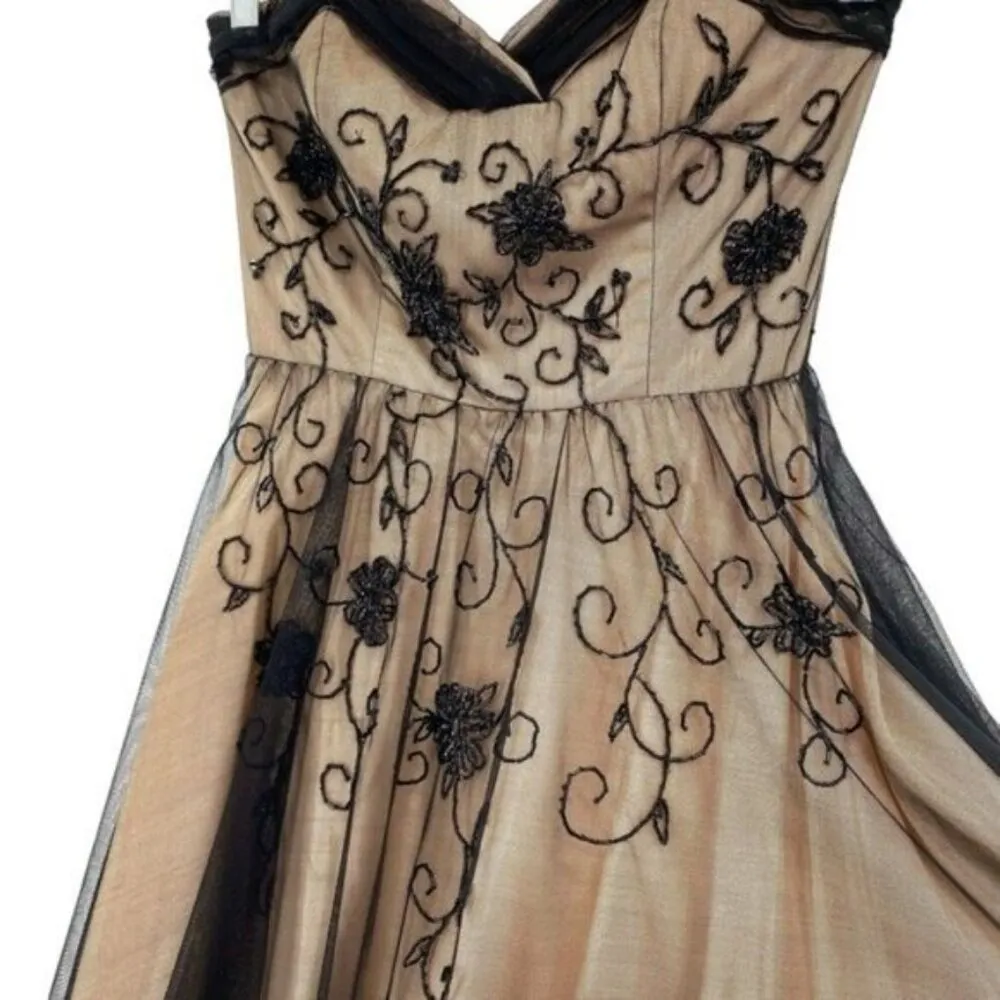 Morgan & Co Vintage Beaded Formal Prom Cocktail Dress Old Hollywood Glam - Image 9