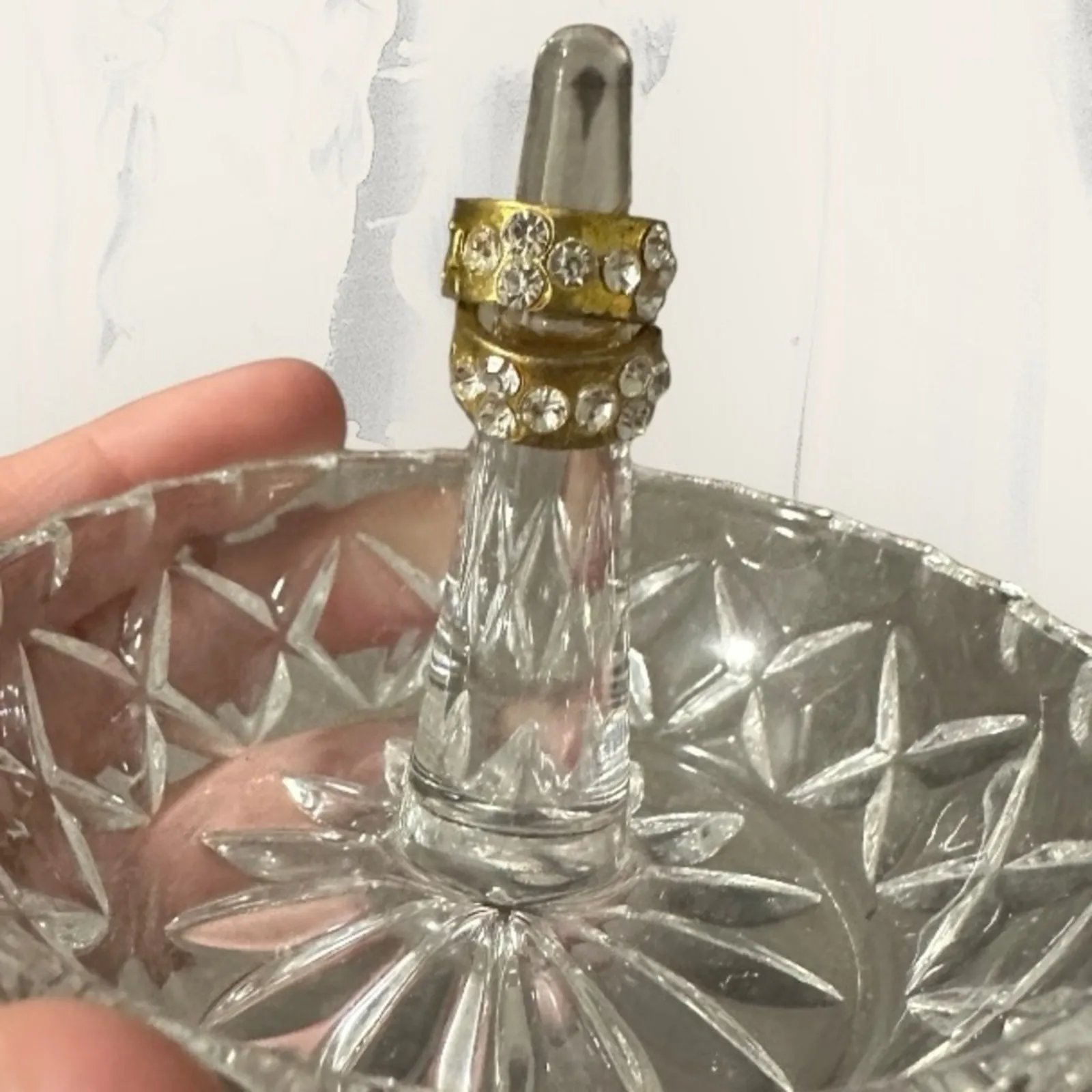 Vintage Gold‎ Toned Faux Diamond Huggie Hoop Small Earrings Gold - Image 2