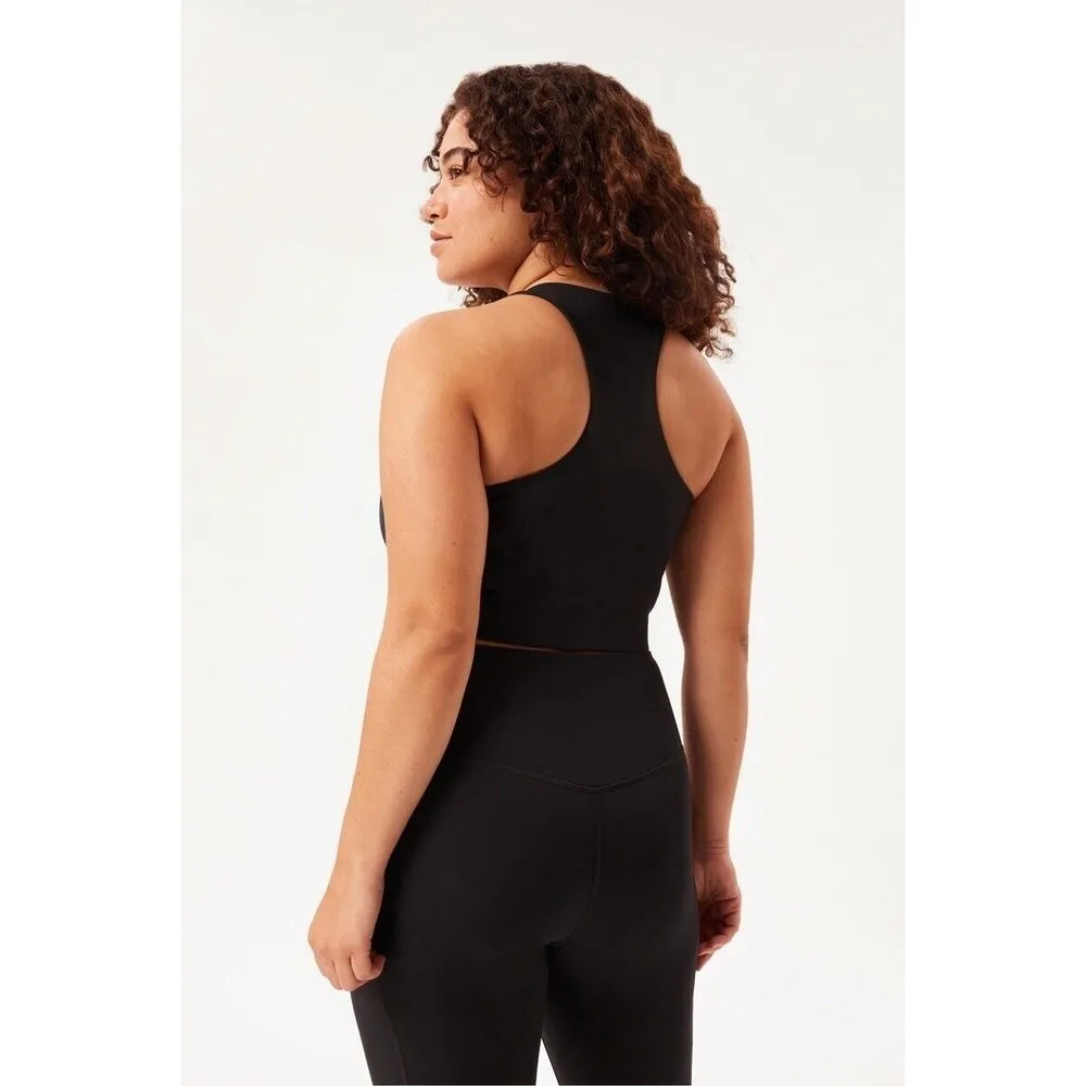 Girlfriend Collective Paloma Racerback Sports Bra Black Small - Image 2