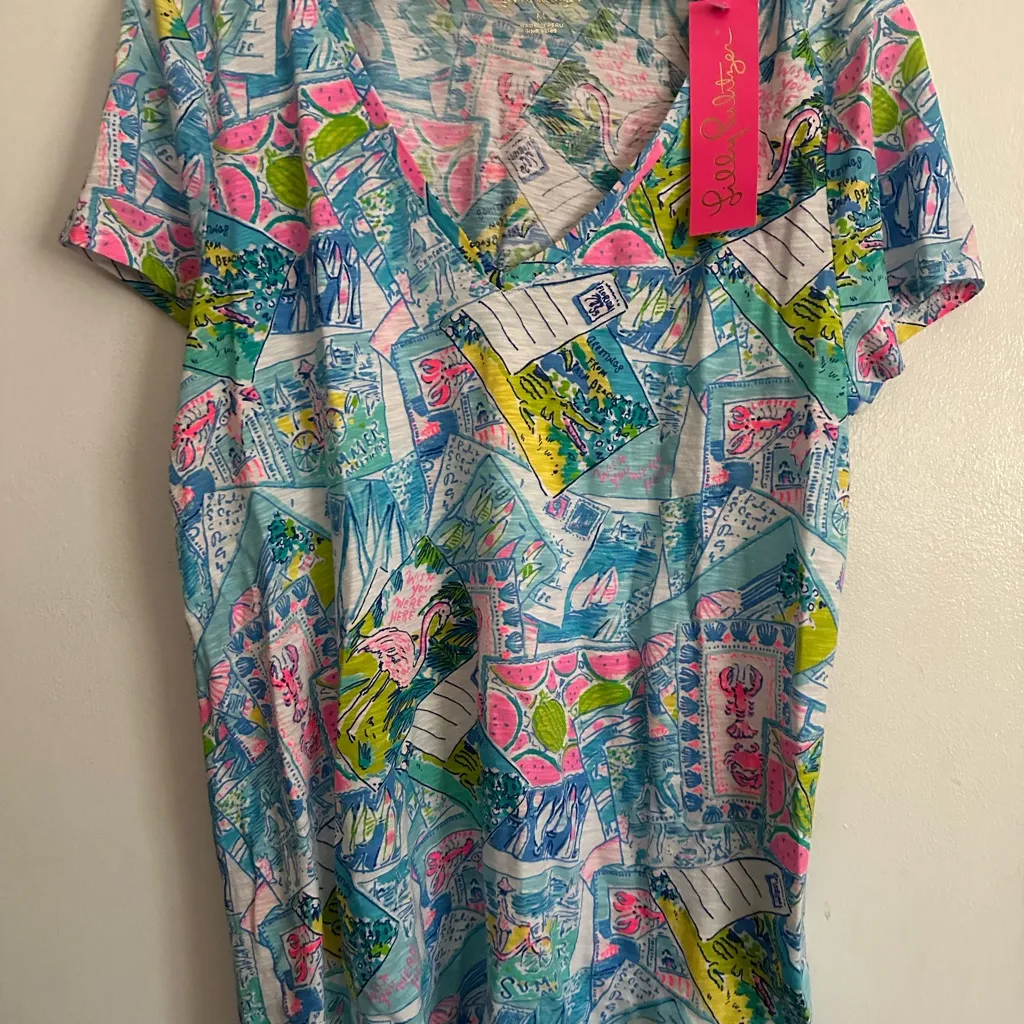 Lilly Pulitzer Colorful Short Sleeve Tee - Image 2